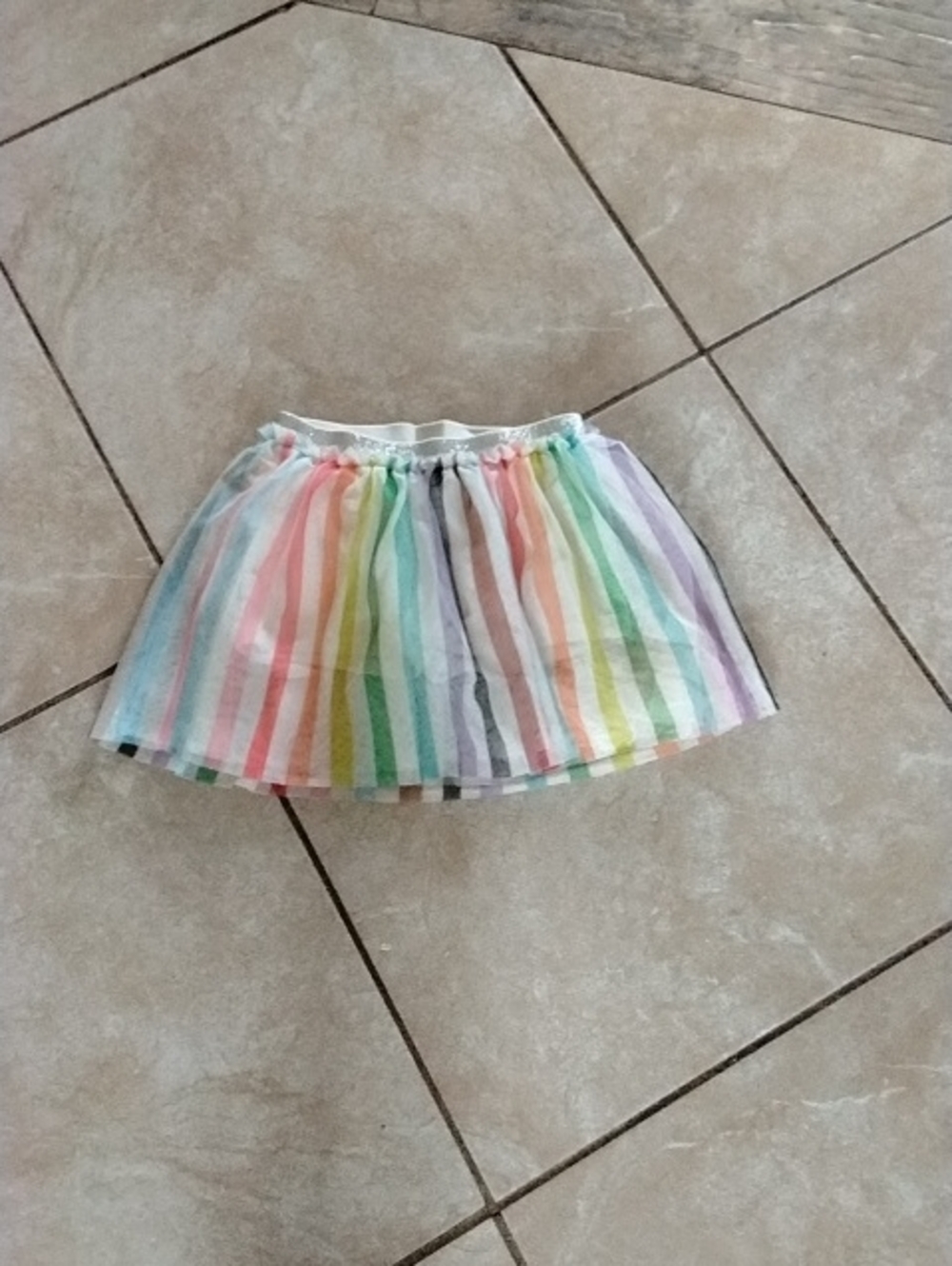 Target Girls Rainbow Stripe Tulle Skirt - Multi-Color